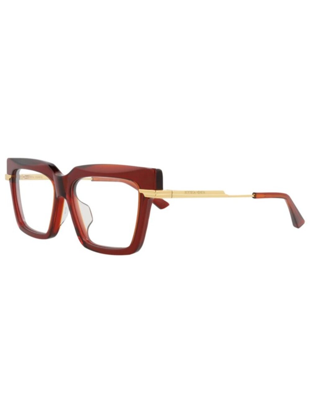 New Bottega Veneta Women's Eyeglasses Square Rectangle Recycled Acetate Frame